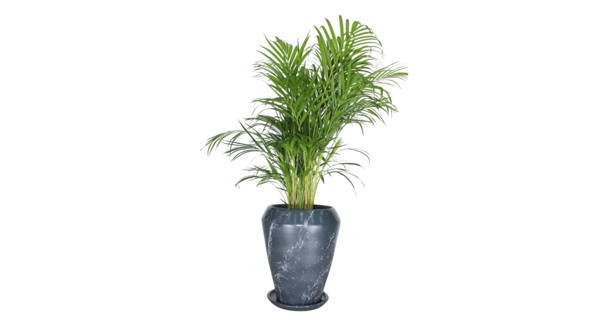 Yep – Blumentopf mit schwarzem Marmormuster